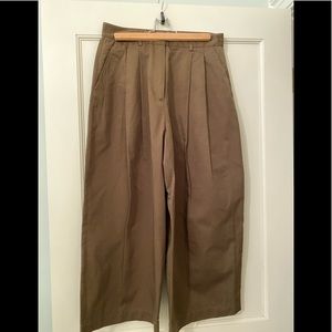 Toast Dark Khaki Cropped Pants